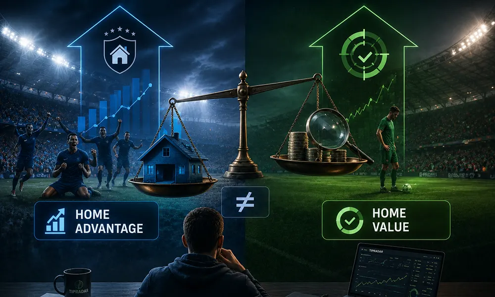 نگاه تیپ رادار در شانس میزبانی فوتبال نگاه تیپ رادار Home Advantage ≠ Home Value