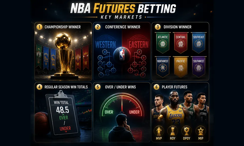 مهمترین انواع Futures Betting در NBA